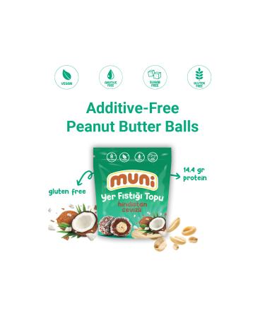 muni Coconut Peanut Ball 80g x 6pcs - Buy Online on GoSupps.com