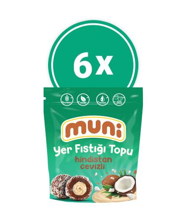 muni Coconut Peanut Ball 80g x 6pcs