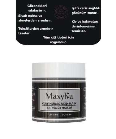 Maxylva Collagen Acne and Blackhead Stain Remover Collagen Charcoal Clay Mask 100 gr - Buy Online on GoSupps.com
