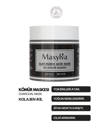 Maxylva Collagen Acne and Blackhead Stain Remover Collagen Charcoal Clay Mask 100 gr - Buy Online on GoSupps.com
