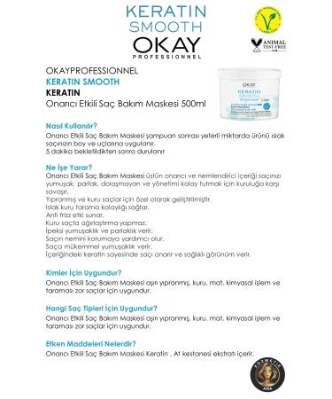 Okay Keratin Smooth Repair Mask 500ml - Buy Online on GoSupps.com