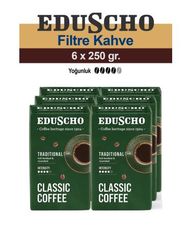 Eduscho Classic Coffee Traditional 6x 250 gr Ground Filter Coffee