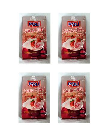 Poly Powder Drink Milk Strawberry 250 Gr X 4 Pieces