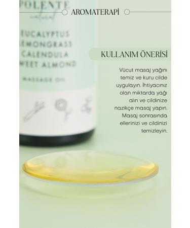 Polente Natural Eucalyptus & Lemongrass Relaxing Massage Oil (100 ML) - Buy Online on GoSupps.com