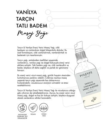 Polente Natural Cinnamon & Vanilla Energizing Massage Oil (100 ML) - Buy Online on GoSupps.com