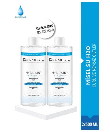DERMEDIC HYDRAIN3 HIALURO Micellar Water H2O 2x500ML