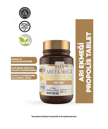 Bee'o Up Bee'o Up Bee Bread Propolis Suction Tablet 500mgx120 Pieces