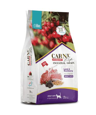 CARNI LIFE PETLOVEBUT K CRANBERRY ANCESTRAL GRAIN LAMB & BLACKBERRY 10KG ADULT CAT FOOD