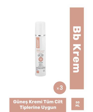 Dermoskin BB Cream SPF50 50 ml X 3 Pieces