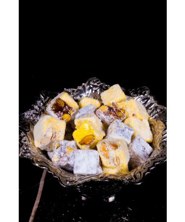 SAFRANTAT Mixed (Saffron - Pistachio) Famous Safranbolu Turkish Delight (NET 580 GR) Glucose-free Natural Turkish Delight - Buy Online on GoSupps.com