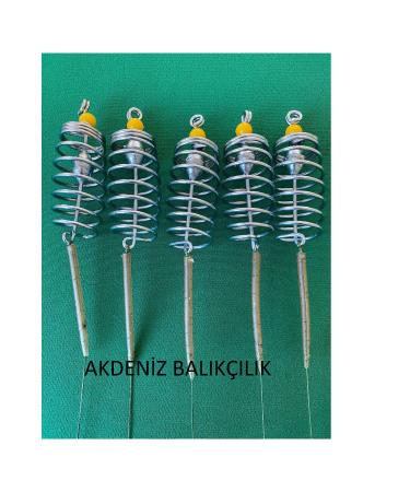 Mediterranean Fishing 5 Pieces Lead Spring Floating Feature Yellow Corn Carp Rig Set