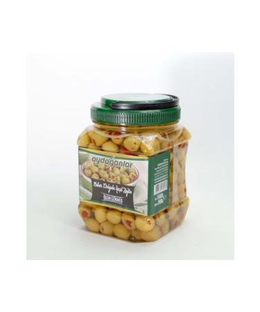 Aydo anlar Pepper Stuffed Green Olives (261-290 M) 900 gr