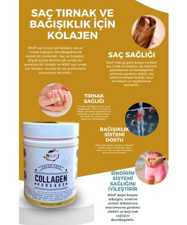 NSUP Anti-Aging Collagen Smooth Skin Collagen Glycine L-proline Bromelain Elastin Ceramide 300gr - Buy Online on GoSupps.com