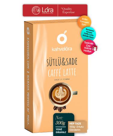 kahvelora 300g Caffe Latte Milk Foam - Delicious Drink - Ready Cafe Latte Coffee - Just Mix