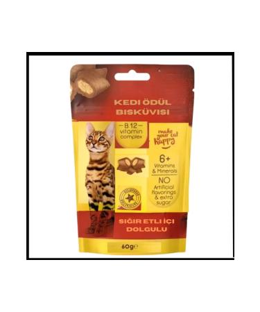 Uygunayakala Uyguna-Yakala 60 Gr Cat Reward Biscuit Filled with Beef-AMA.049