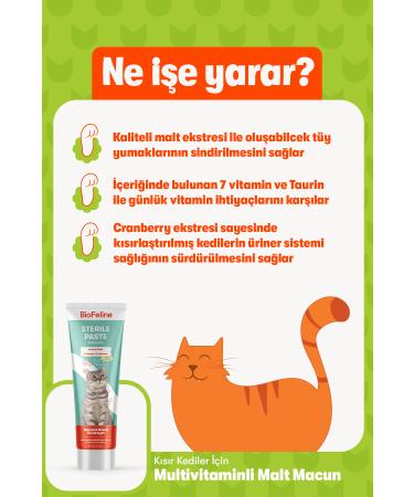 BioFeline Neutered Cat Malt Paste 100g and Biotin Drops | Cat Fur Health and Nutrition Support Set - Buy Online on GoSupps.com