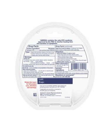 Abreva Cream 2 Gr. - Buy Online on GoSupps.com