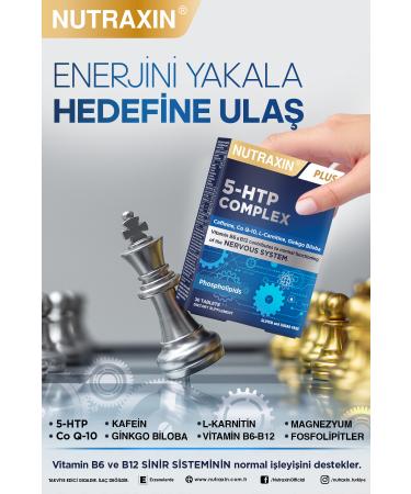 Nutraxin 5-Htp Complex 30 Tablets Ginkgo Biloba Magnesium Coq-10 B6 B12 - Buy Online on GoSupps.com