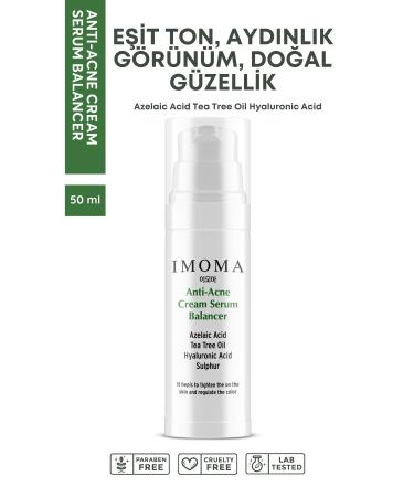 IMOMA Anti Acne Cream Sebum Balancer Shea-Oenothera Biennis-Bisabolol Oil