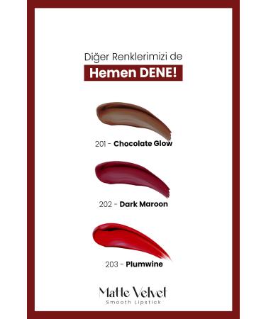 Pinky London Matte Velvet Lipstick - 202 Dark Maroon - Buy Online on GoSupps.com