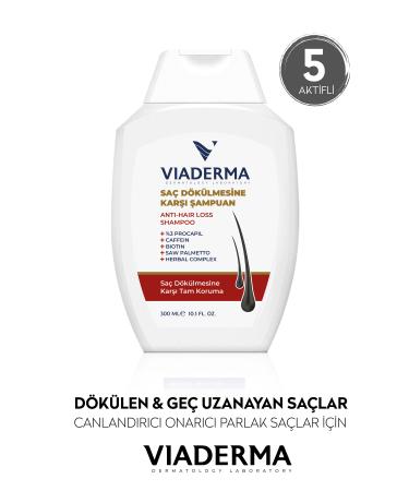 Viaderma Anti Hair Loss Shampoo 300 ml Repair Nourishing Sulfate Free & Daily Use - Buy Online on GoSupps.com