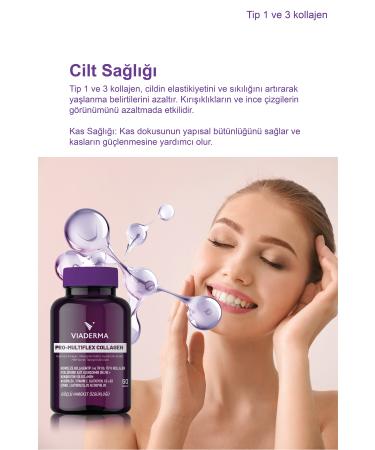 Viaderma V ADERMA Pro-Multiflex Collagen Type1 Type2 & Type3 Glucosamine Sulfate Chondroitin Sulfate Zinc 60 Units