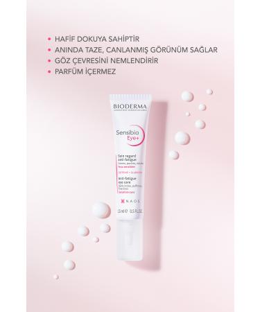 Bioderma Sensibio Eye+ Sensitive Eye Contour Dark Circle and Anti-Wrinkle Moisturizing Eye Care Cream 15 ml - Buy Online on GoSupps.com