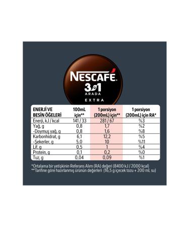 Nescafe 3in1 Extra Coffee 16.5 gr x 48 pieces - Buy Online on GoSupps.com