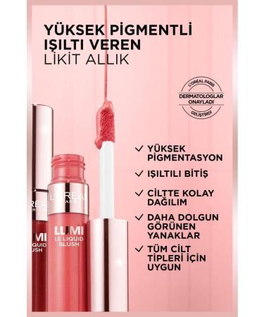L'Oreal Paris Lumi Blush Liquid Blush - Glowy True Rose - Buy Online on GoSupps.com