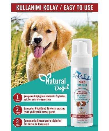 Pets Fav Dog Anti-Shedding Natural and Organic Dry Foam Shampoo - Buy Online on GoSupps.com