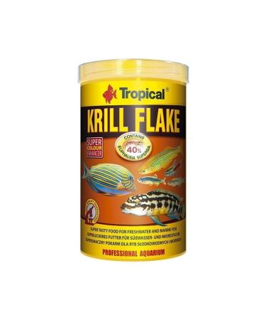 Tropical Krill Flakes Flake Fish Food with Krill for Tropical Fish 100 ml 20 gr