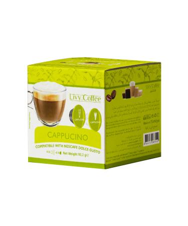 Livy Coffee Dolce Gusto Compatible Cappuccino Capsule Coffee 8x8 16