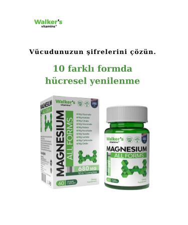 Walkers Vitamin Magnesium All Forms 680 Mg 60 Capsules - Buy Online on GoSupps.com