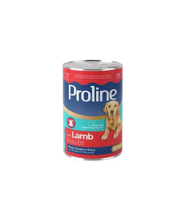 PROLINE Canned Lamb Meat Adult Dog Food in Sauce 400 Gr (12 Pieces)