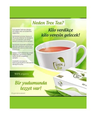Trex Tea Trexta Trextea Detox Herbal Tea 1 Month 60 Detox