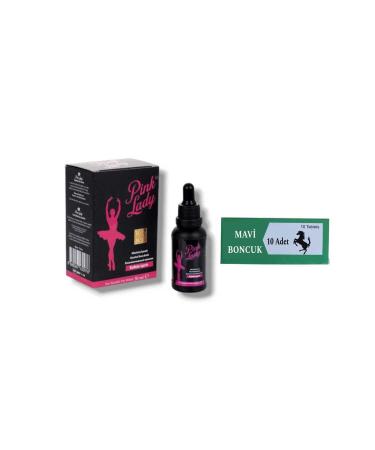 Natural Boost Pink Lady 24 Hour Effective Drops for Women 30 ML + Effective Blue Beads for Men