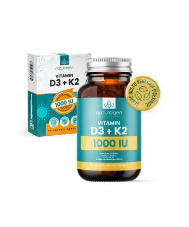Naturagen Vitamin D3 + K2 1000 IU 60 Capsules