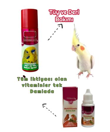 ozzipetshop Feather Care Spray for Birds (Flea Irritation Remover) + All the Vitamins They Need