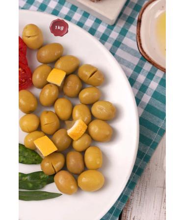 AYM S Tomato Cracked Large Green Olives 1 Kg