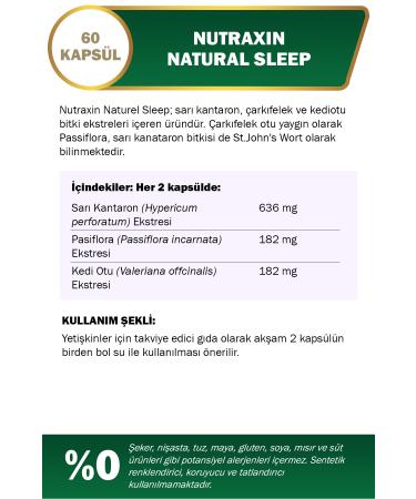 Nutraxin Natural Sleep 60 Capsules - Buy Online on GoSupps.com