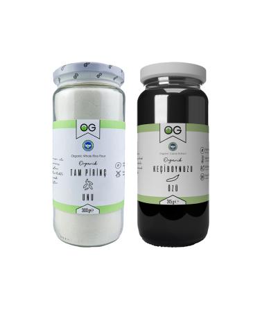 OG natural Organic Whole Rice Flour and Organic Carob Extract Set