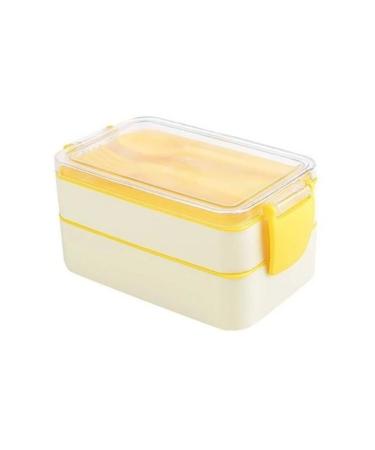 Skygo 2 Compartment Multi-Purpose 900 ml Capacity Durable Lunch Box with Fork and Spoon Food Box