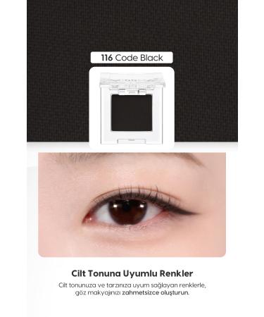 Missha Soft Textured Non-Flagging Matte Single Eyeshadow Modern Shadow Matte (116 Code Black) - Buy Online on GoSupps.com