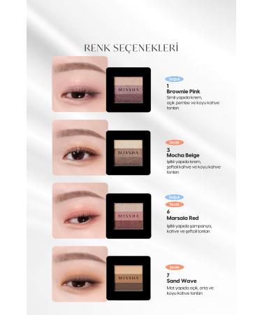 Missha Soft Texture Non-Flagging 3 Color Eyeshadow Triple Shadow No.6 (MARSALA RED) - Buy Online on GoSupps.com