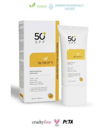 WIWIFY Anti-Spot Skin Tone Equalizer High Protection Sun Cream Spf 50+ 50ml (ALOE VERA EXTRACT) Pa++++ - Buy Online on GoSupps.com