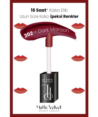 Pinky London Matte Velvet Lipstick - 202 Dark Maroon - Buy Online on GoSupps.com