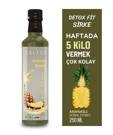 esltox Detox Fit Pineapple & Quinoa Vinegar Slimming and Easy Drinking Vinegar Helping to Lose Weight 250 ml