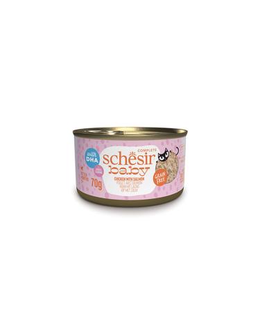 Schesir Babycat Chicken and Salmon Grain-Free Kitten Canned Food 12 Pieces 70 gr