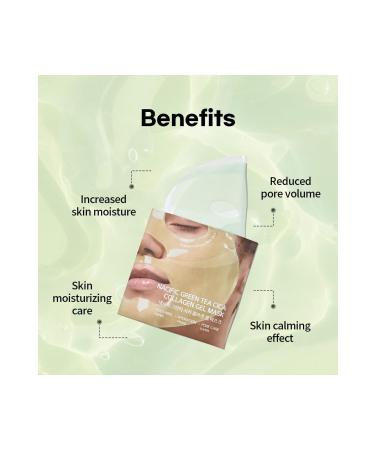 Nacific Green Tea Cica Collagen Gel Mask - Transparent Collagen Gel Mask - Buy Online on GoSupps.com