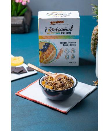 Good Food Pineapple & Chocolate Granola High Fiber Vitamin & Minerals 200 G - Buy Online on GoSupps.com